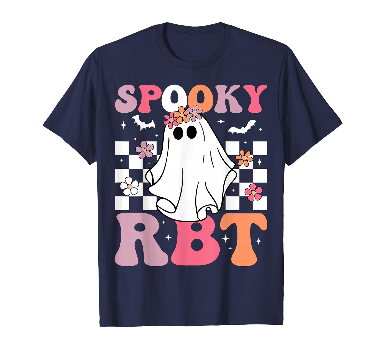 Spooky RBT Ghost Halloween Registered Behavior Technician T-Shirt