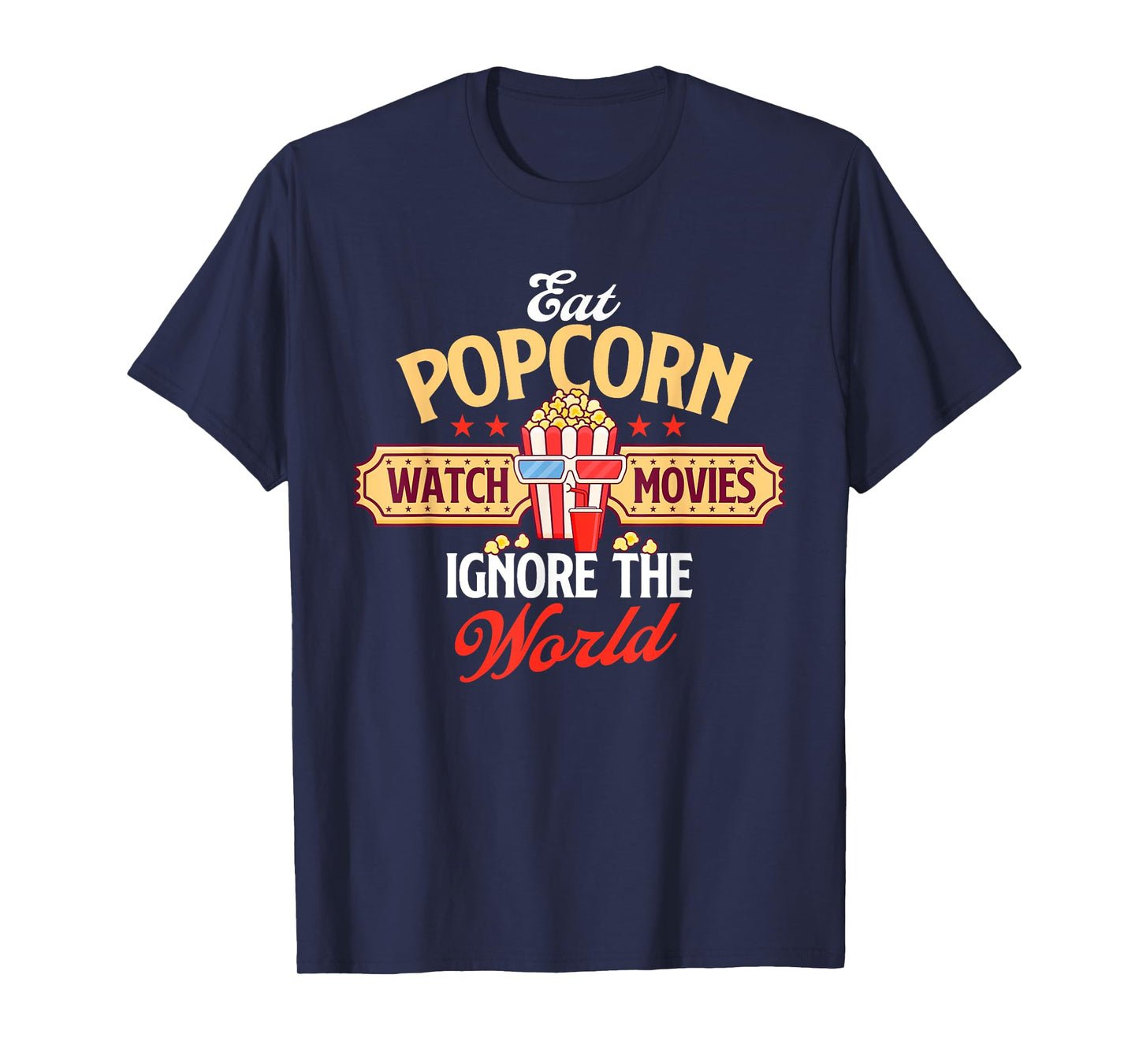 Eat Popcorn Watch Movies - Caramel Corn Popped Corn T-Shirt