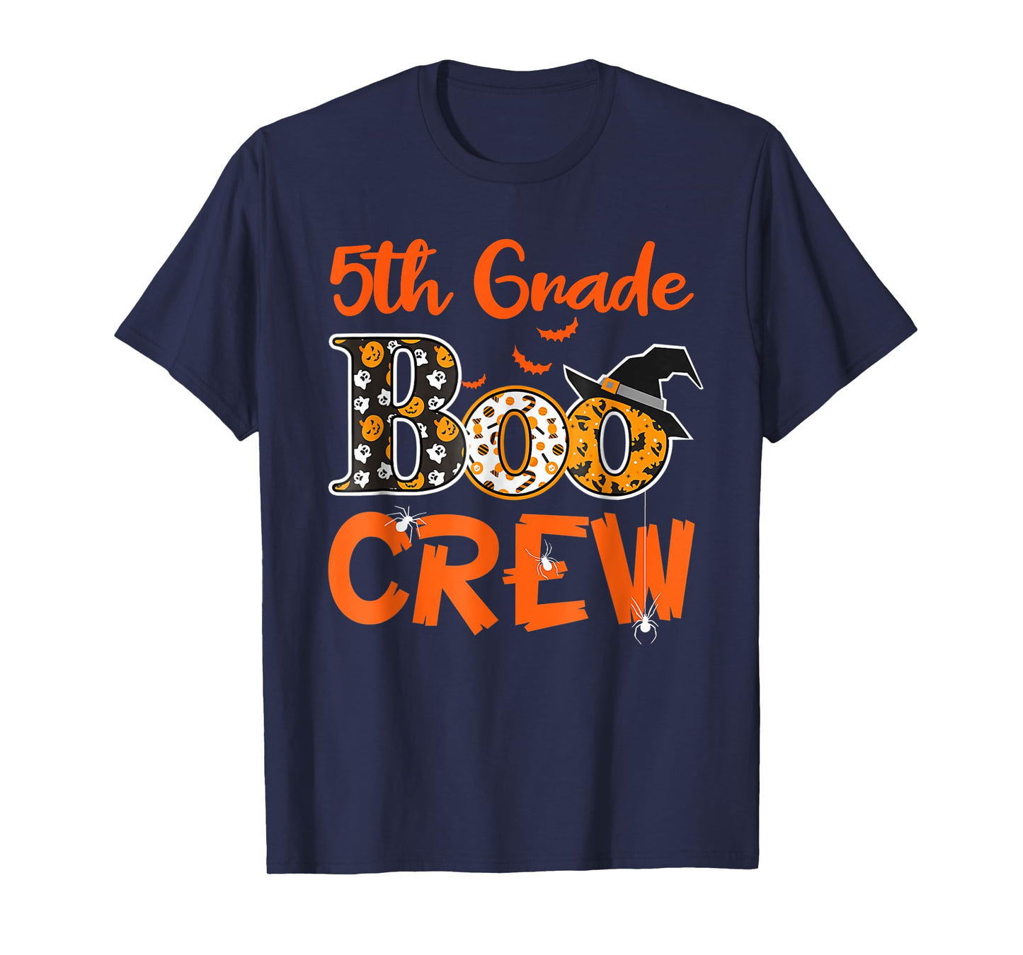 5th Grade Boo Crew Halloween Gifts Teachers Students Costume T-Shirt