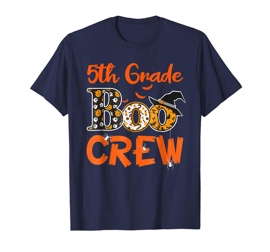 5th Grade Boo Crew Halloween Gifts Teachers Students Costume T-Shirt