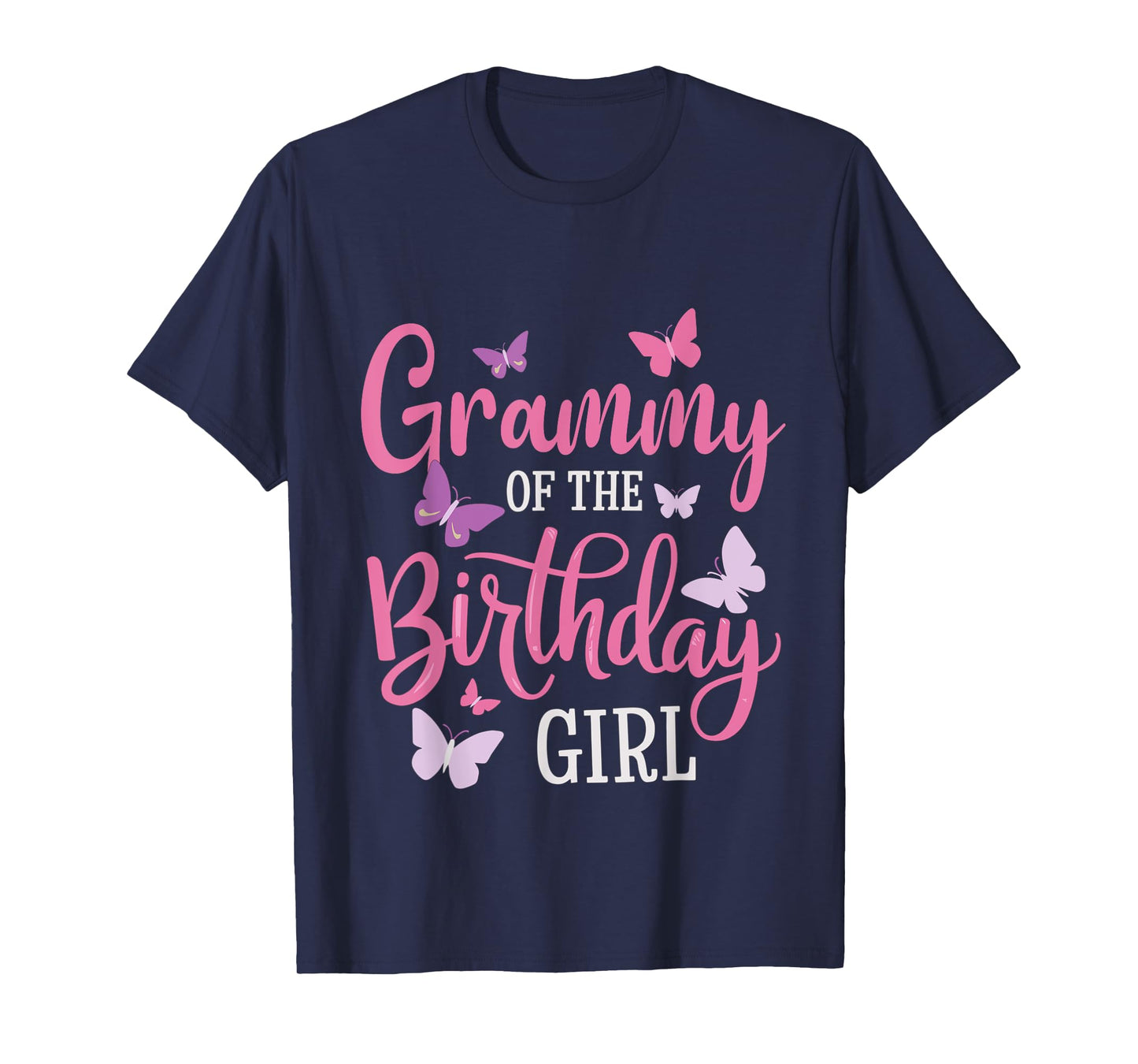 Grammy Of The Birthday Girl Butterfly Grandma 1st Bday T-Shirt