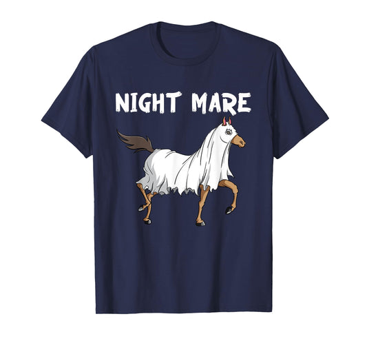 Horse Ghost Night Mare | Equestrian Horse Lover Halloween T-Shirt