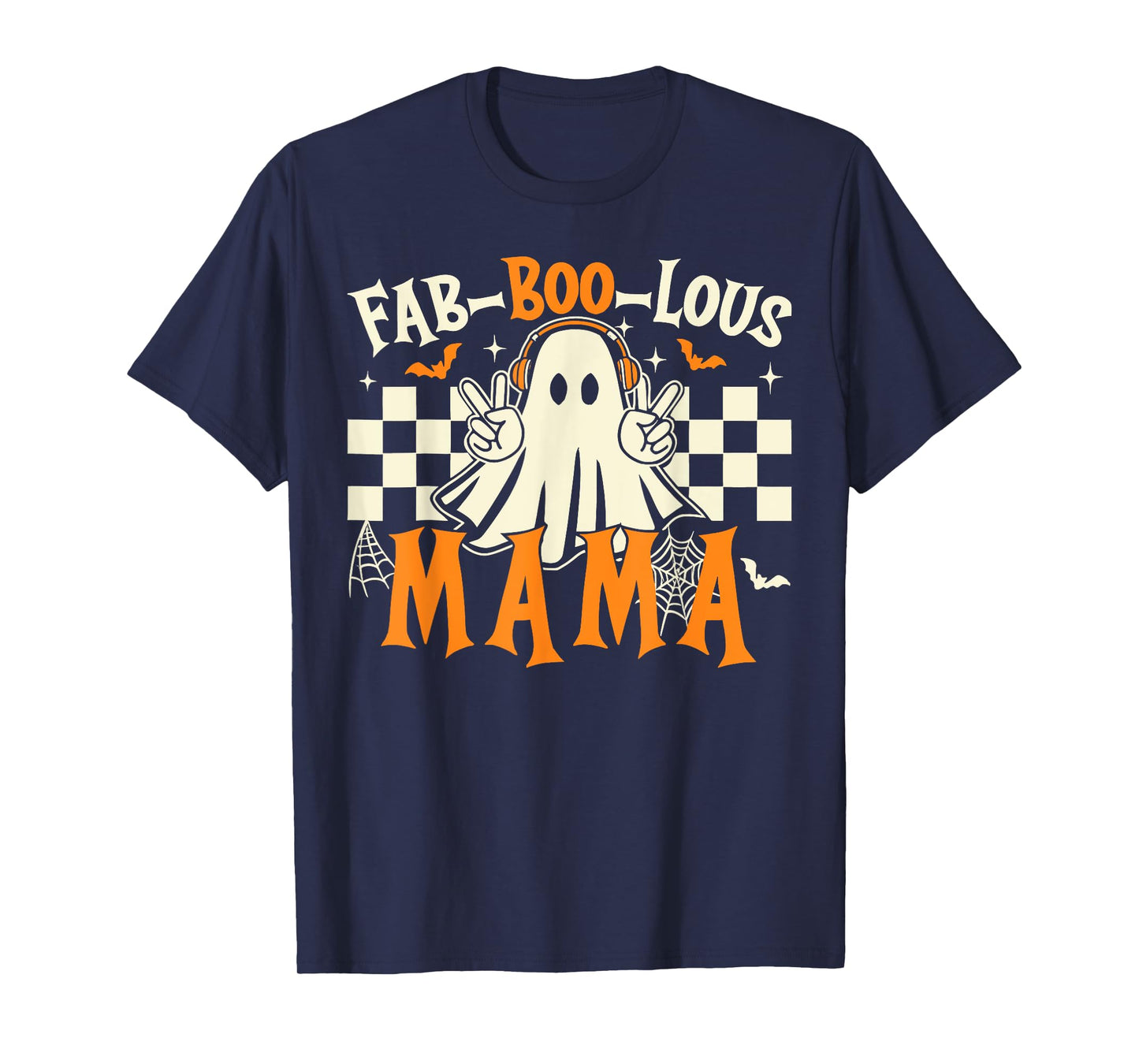 Fab Boo Lous Mama Retro Ghost Spooky Mama Halloween Costume T-Shirt