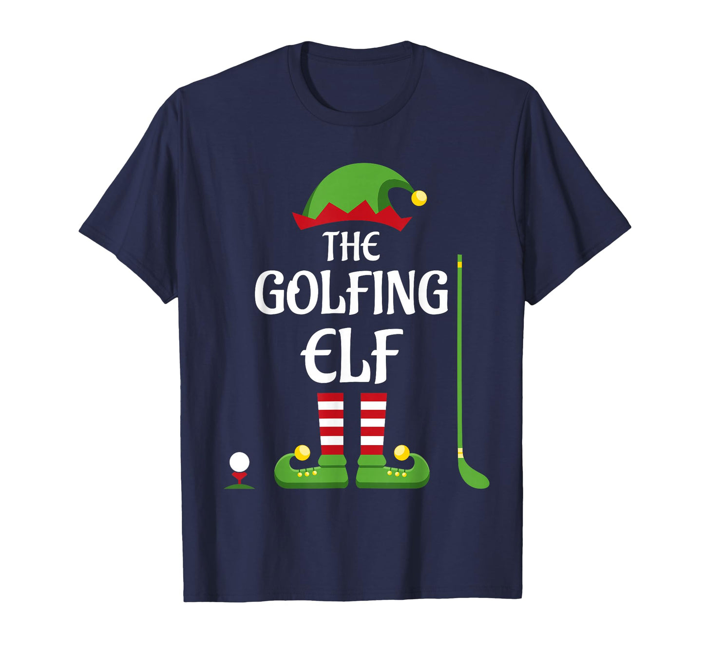 Golfing Elf Family Matching Group Christmas T-Shirt