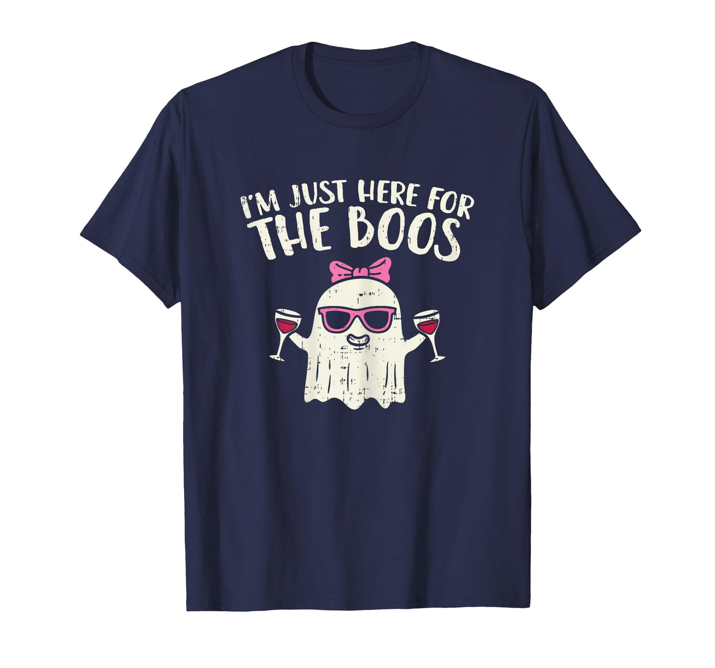 Im Just Here For The Boos Funny Halloween Costume For Women T-Shirt
