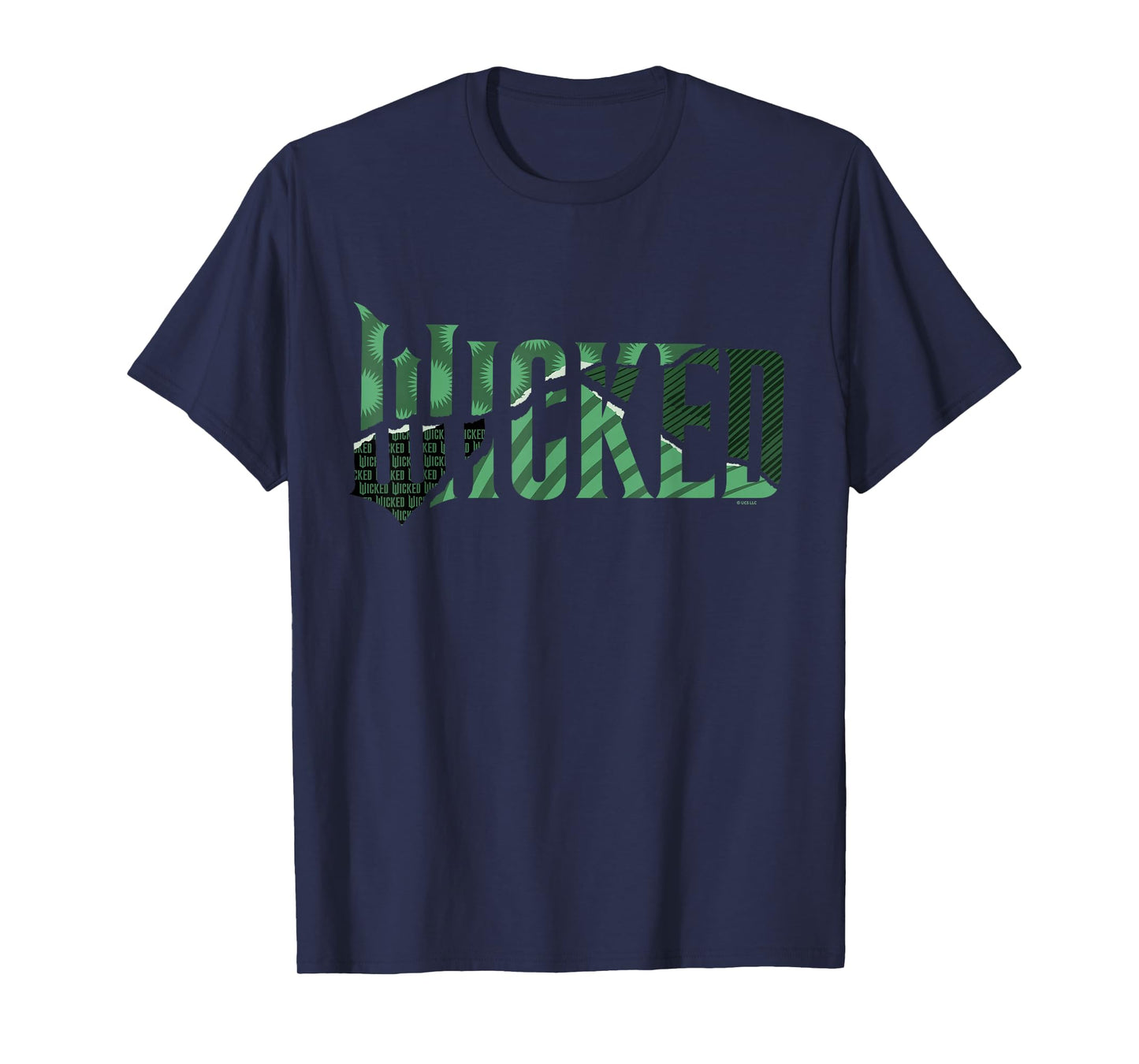 Wicked: for Good Torn Green Collage Logo T-Shirt