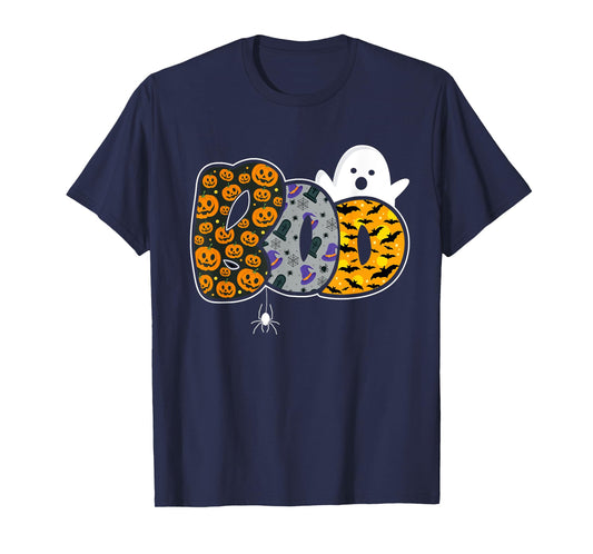 Funny boo with ghost and pumpkins for halloween costume T-Shirt