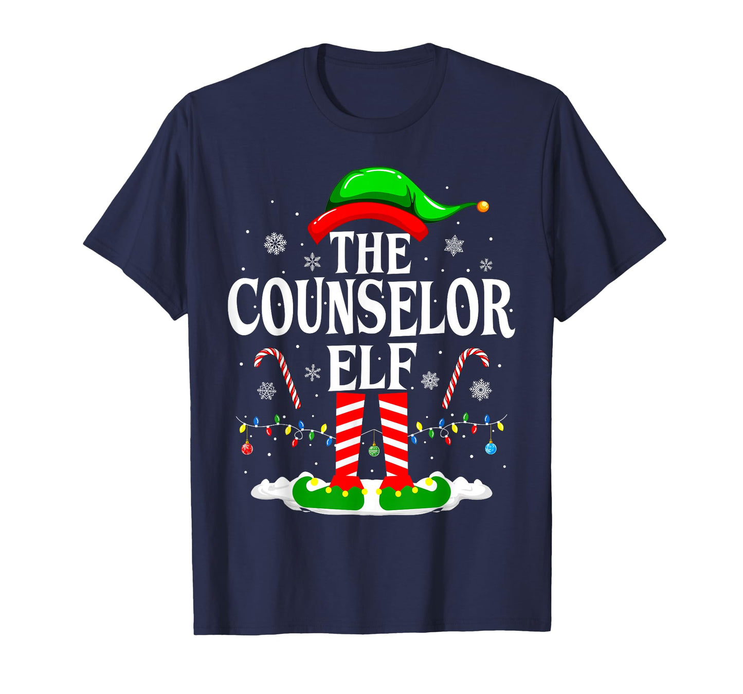 The Counselor Elf Cool Counselor Christmas School Counselor T-Shirt