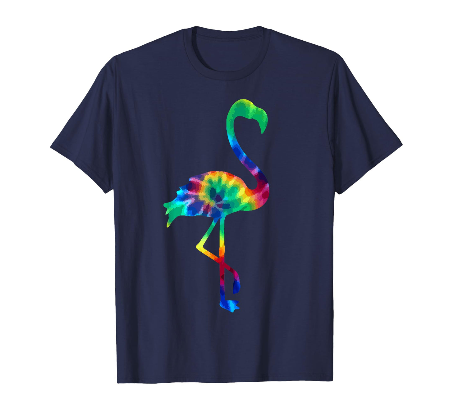 Flamingo Tie Dye Vintage Hippie Flamingo Lover T-Shirt Small