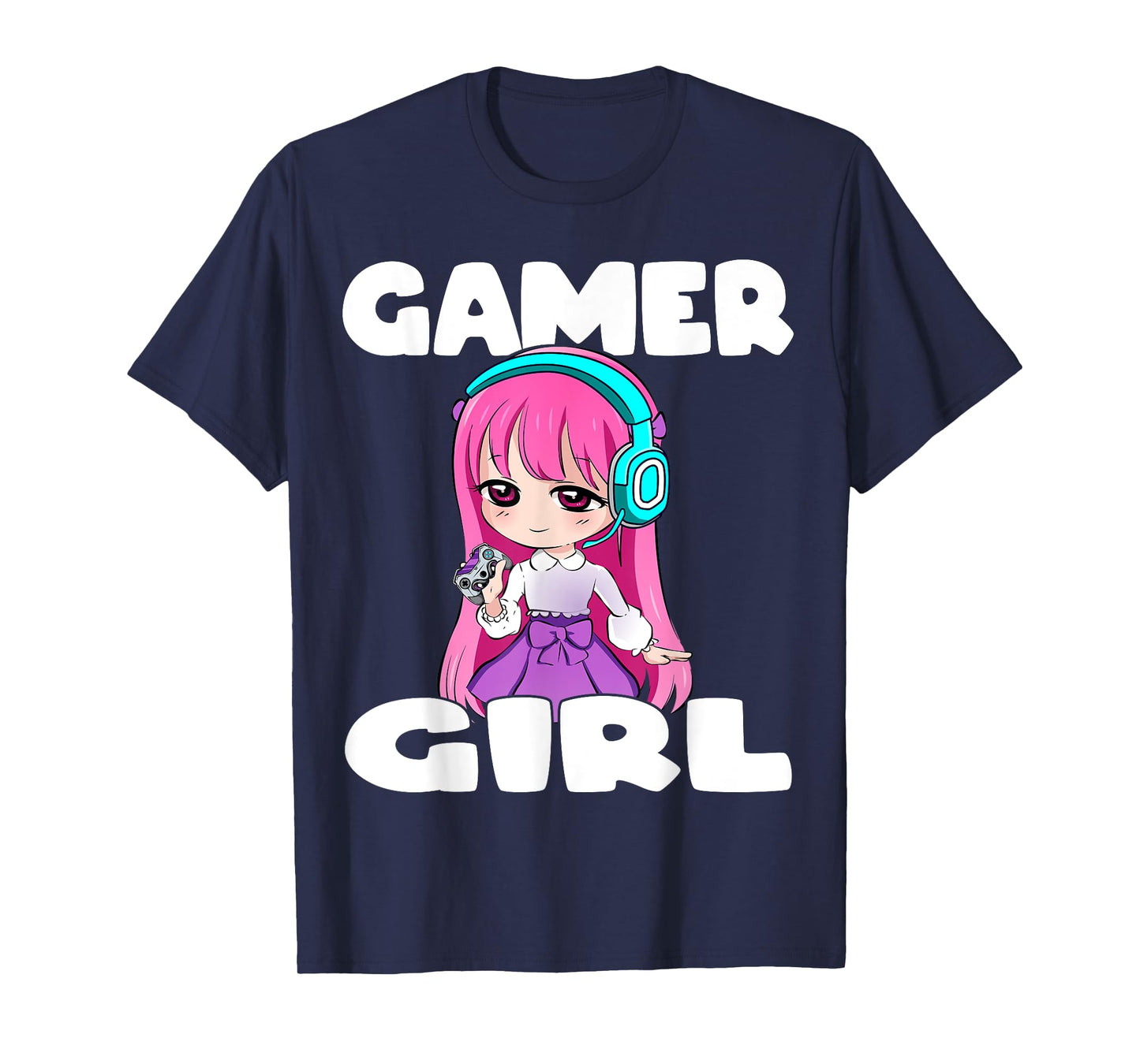 Gamer Girl Anime and Gaming Chibi Graphic Video Games T-Shirt
