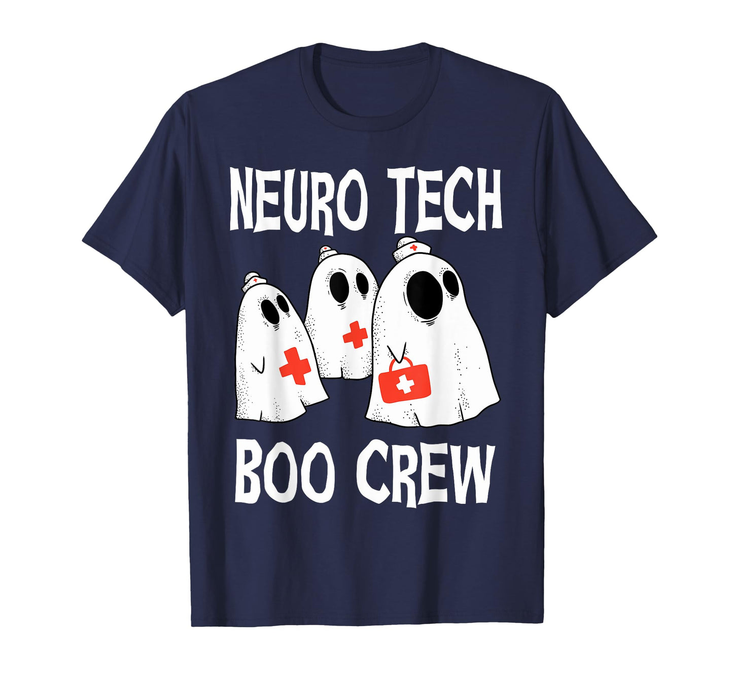 Funny Neuro Tech Boo Crew Neurology Halloween Costume T-Shirt