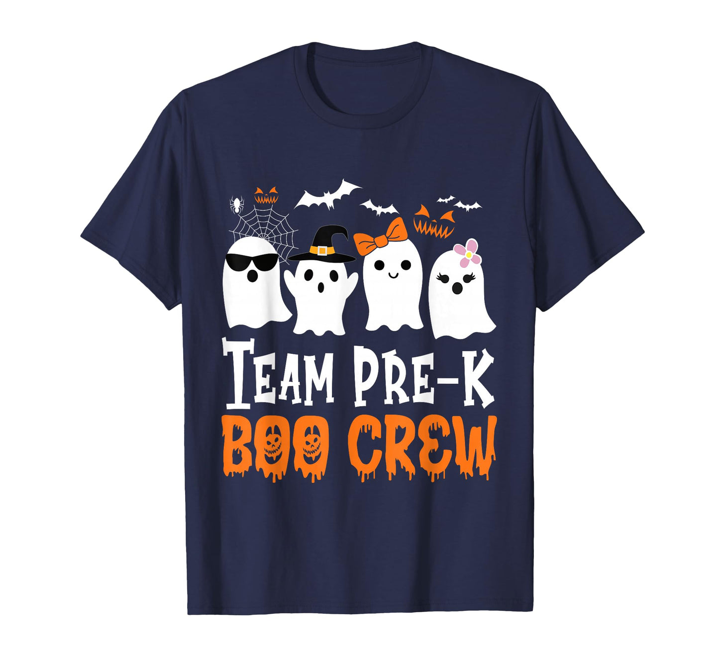 Team Preschool Boo Crew Halloween Ghost T-Shirt