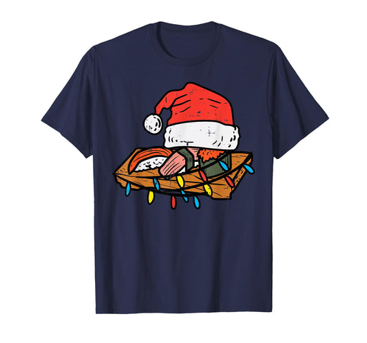 Christmas Sushi Santa Cute Japanese Food Xmas Men Women Kids T-Shirt