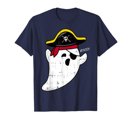 Scary Cute Ghost Pirate Boo Costume Easy Halloween Gifts T-Shirt