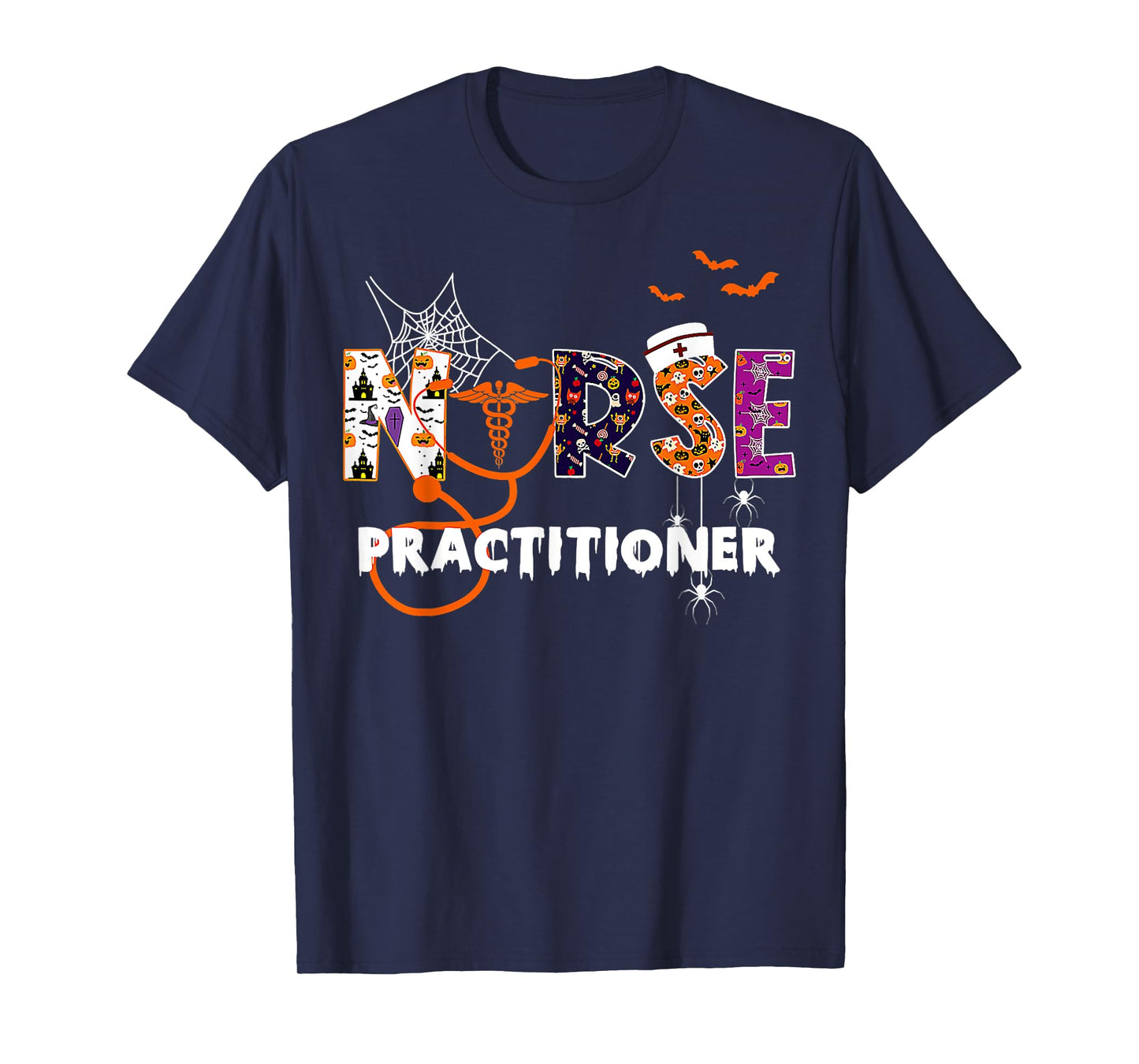 NP Nurse Practitioner Spooky Season Funny Halloween Nursing T-Shirt
