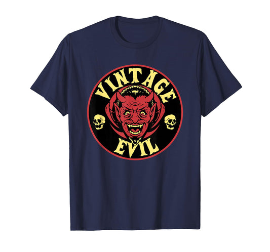 Vintage Evil Retro Halloween Horror Punk Rock Devil T-Shirt