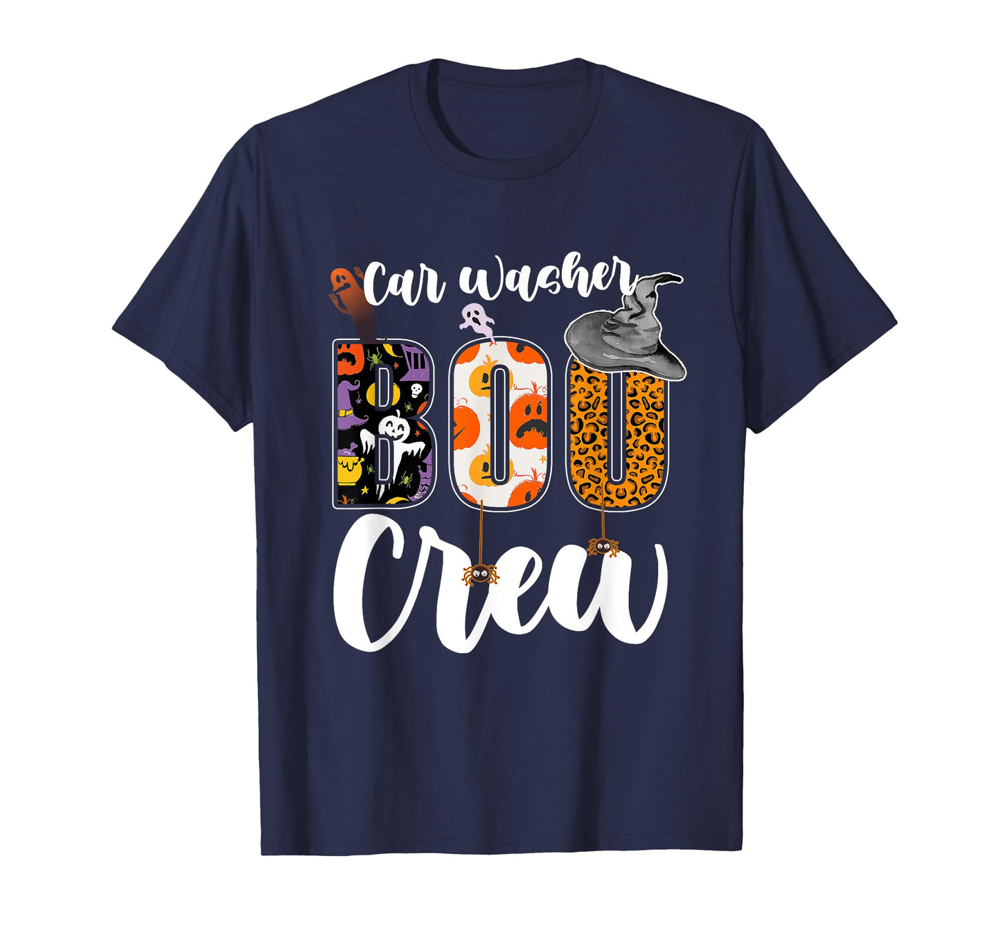 Car Washer Boo Crew Halloween Matching Carwash T-Shirt