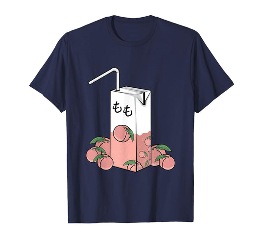 90s Japanese Aesthetic Peach Juice Can Aesthetic T-Shirt