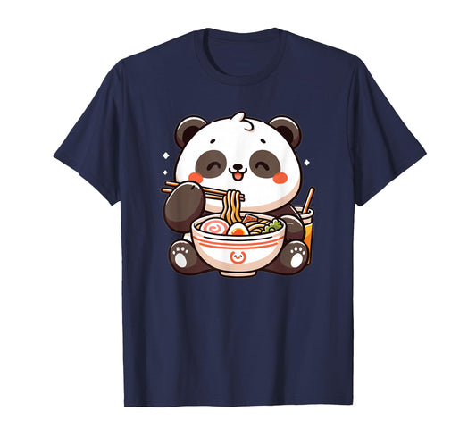 Cute Panda Eats Ramen Noodles Pandas Ramen T-Shirt