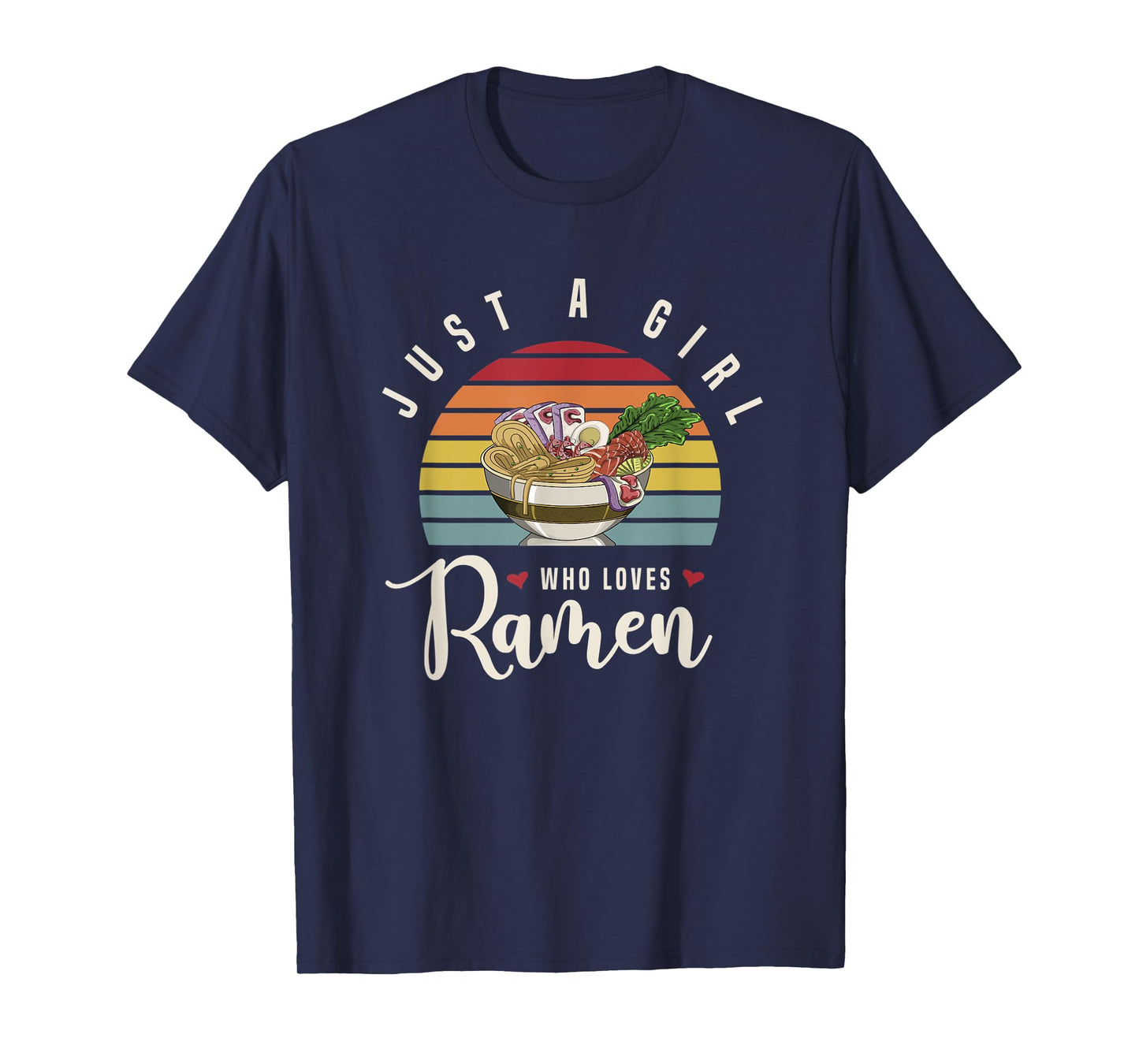 Women Girls Kids Kawaii Asian Food Noodles Gift Retro Ramen T-Shirt