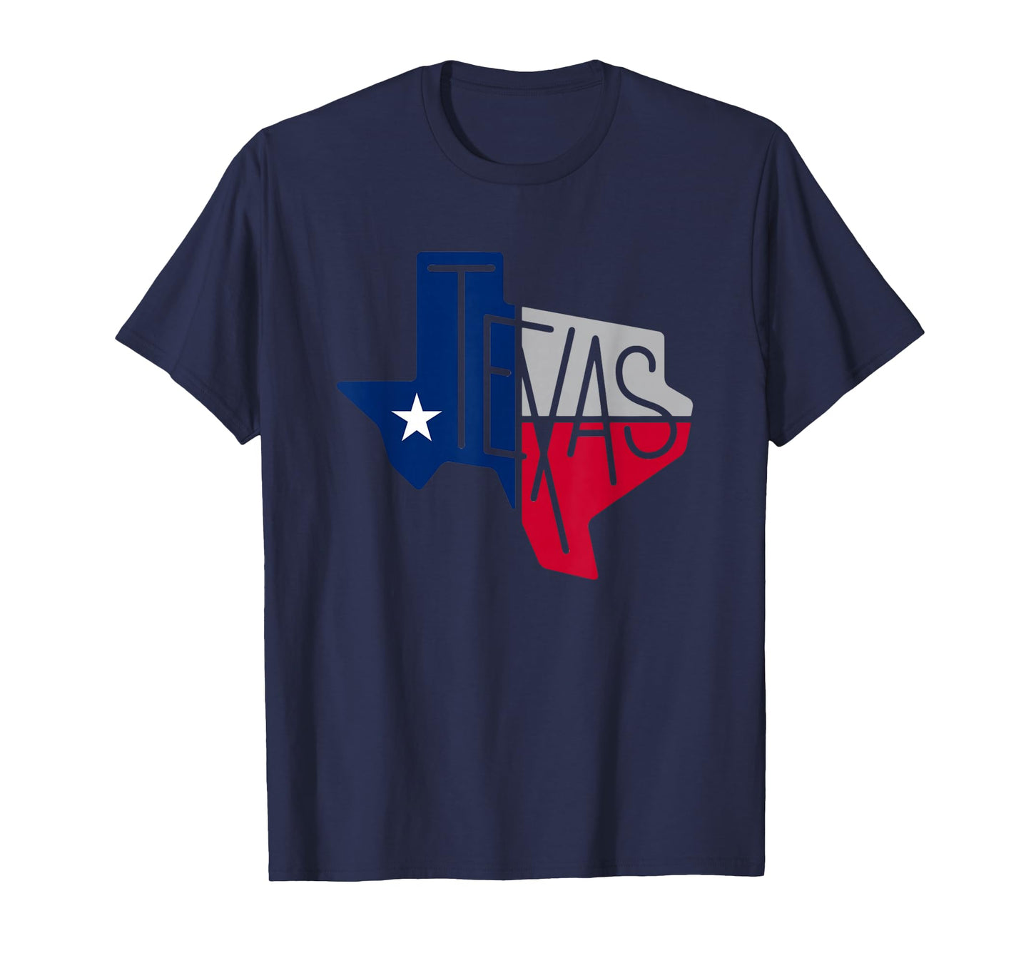 Beautiful Texas State Flag Star Silhouette T-Shirt