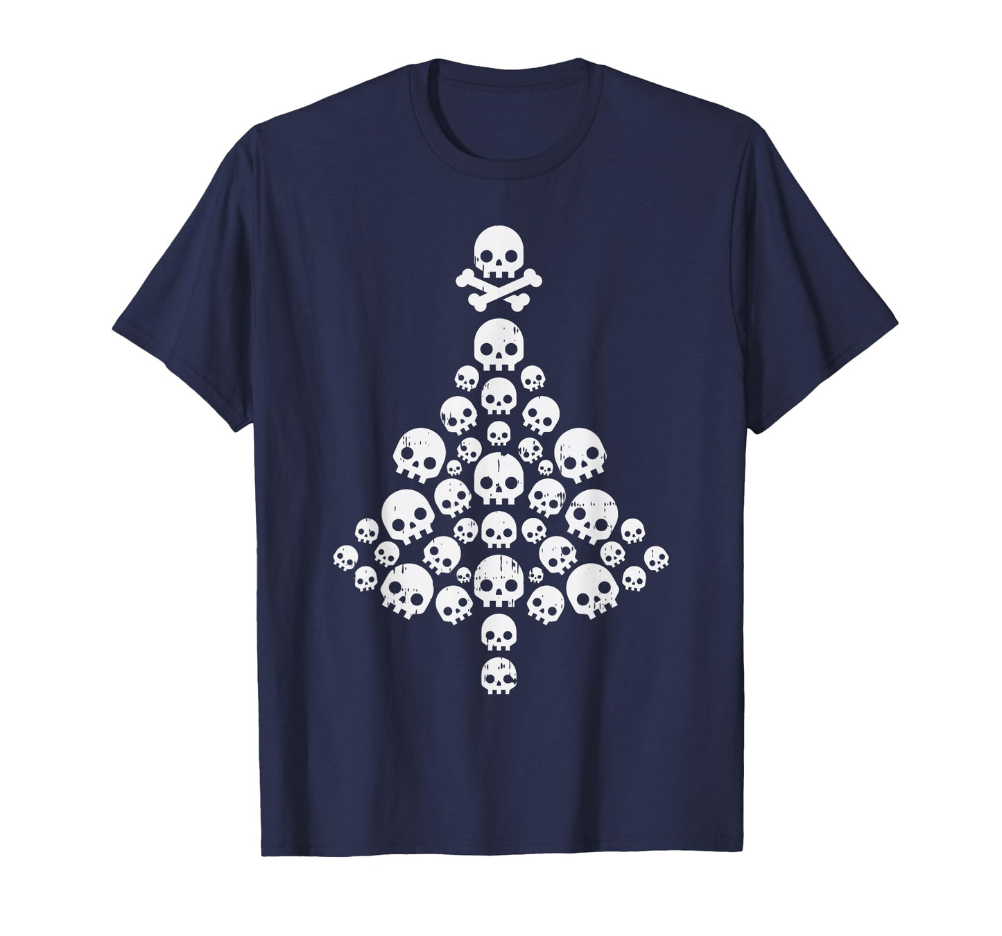 Skull Skeleton Christmas Tree Xmas Holiday Biker Rocker PJ T-Shirt