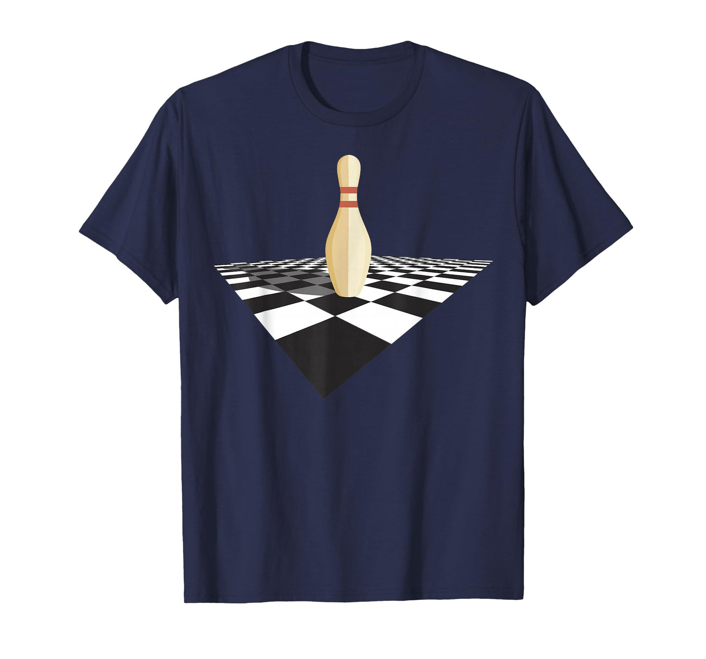 The Big Lebowski Bowling Pin Checkered Floor Graphic T-Shirt T-Shirt