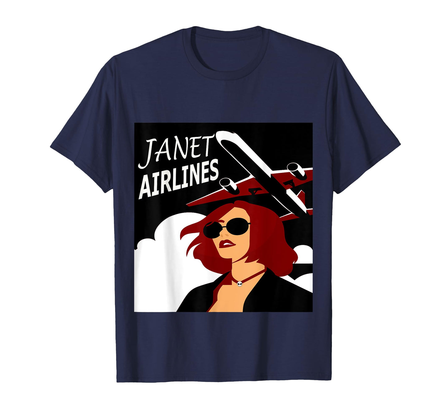 Alien Area 51 Nevada Janet Airlines Tshirt Shirt Top Tee T-Shirt