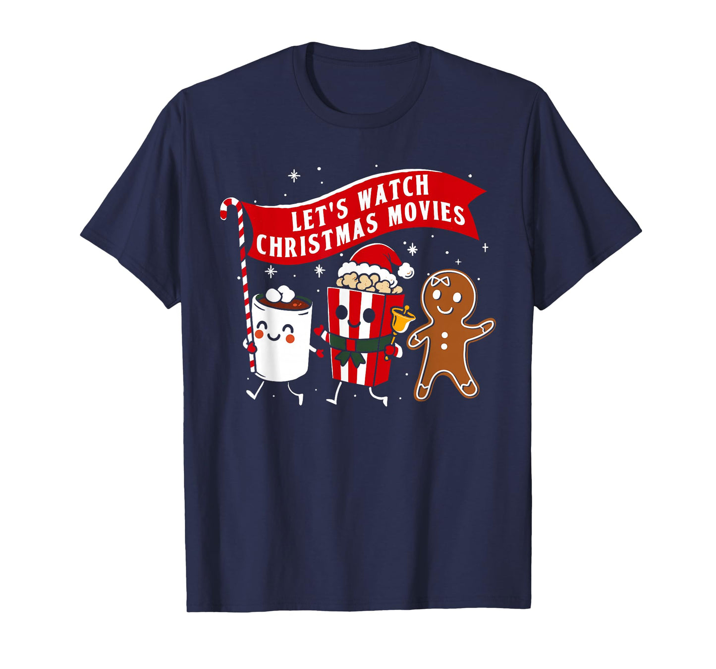 Watch Movies Men Women Kids Funny Christmas T-Shirt