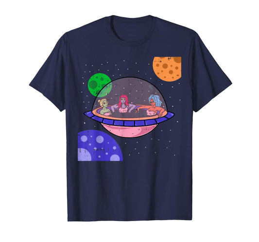 Area-51 Alien Easy Bathtub Space Lazy UFO Halloween Gift T-Shirt
