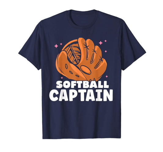 Softball Captain Cute Softballer Player Match Softball T-Shirt