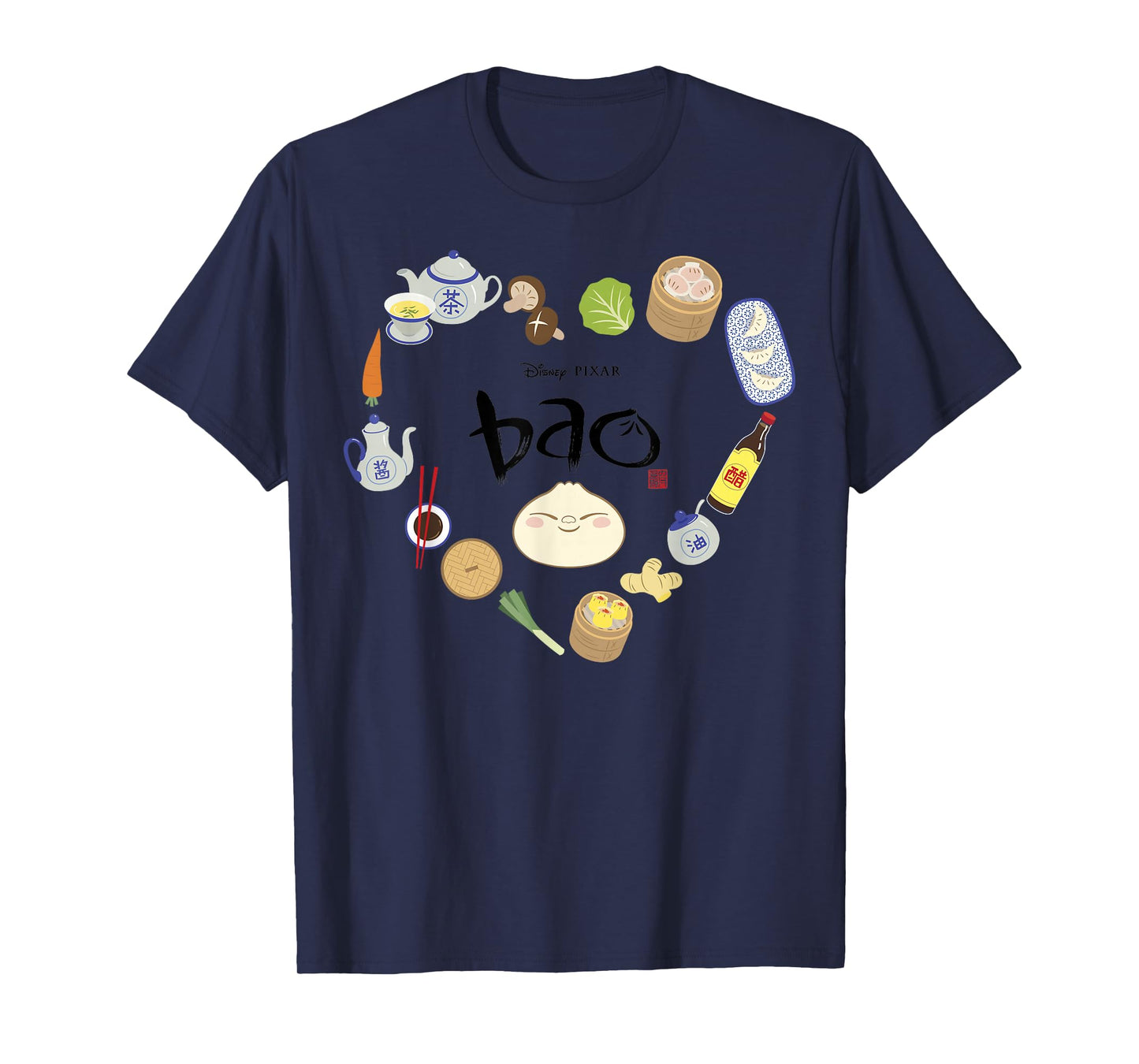 Disney Pixar Bao Ingredients Heart Shaped Dumpling Chibi T-Shirt