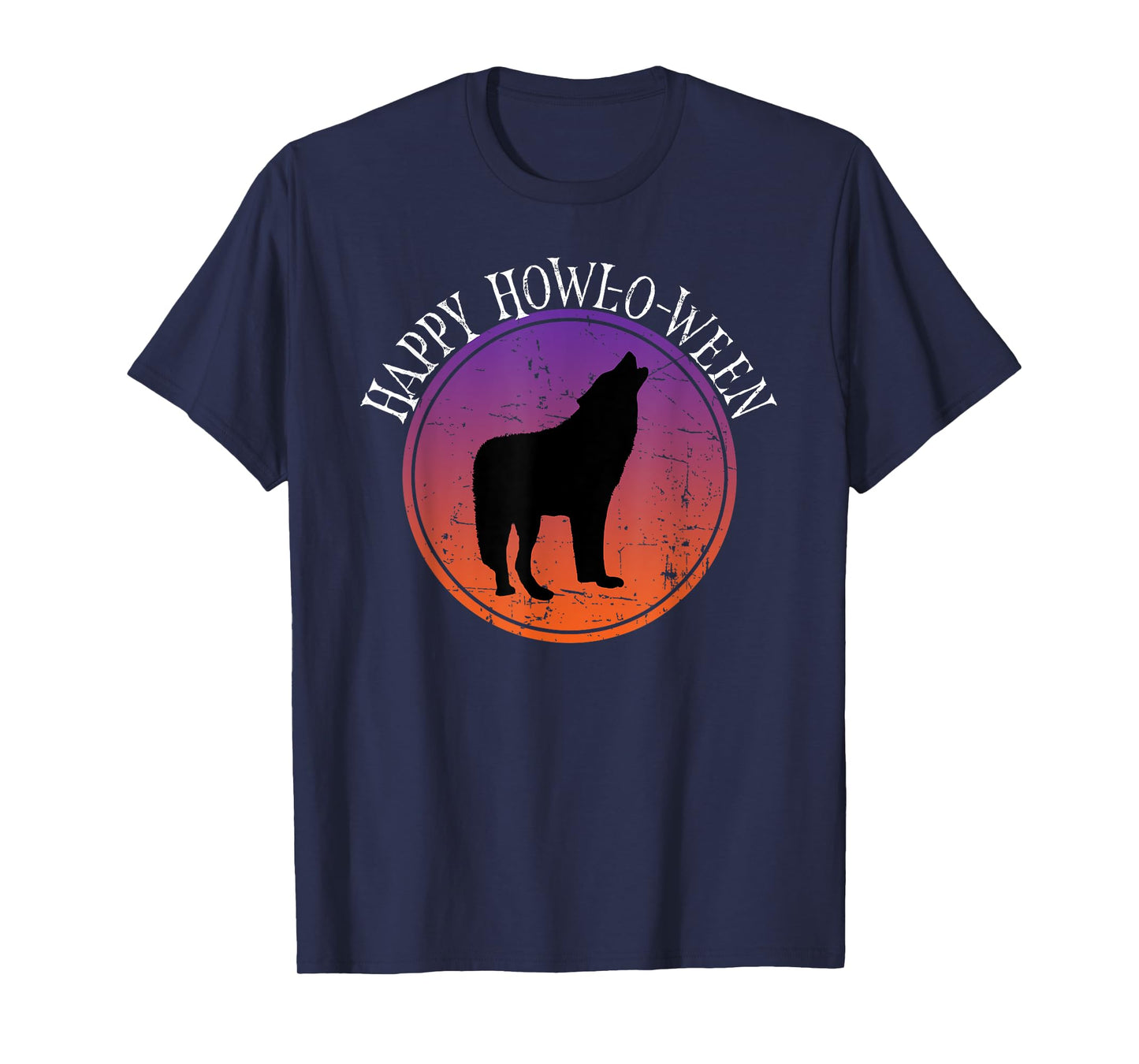 Funny Wolf Howl Halloween Pun - Happy Howl-o-ween T-Shirt