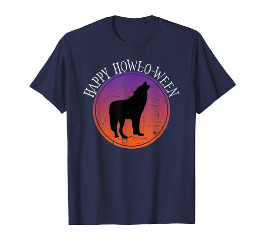 Funny Wolf Howl Halloween Pun - Happy Howl-o-ween T-Shirt
