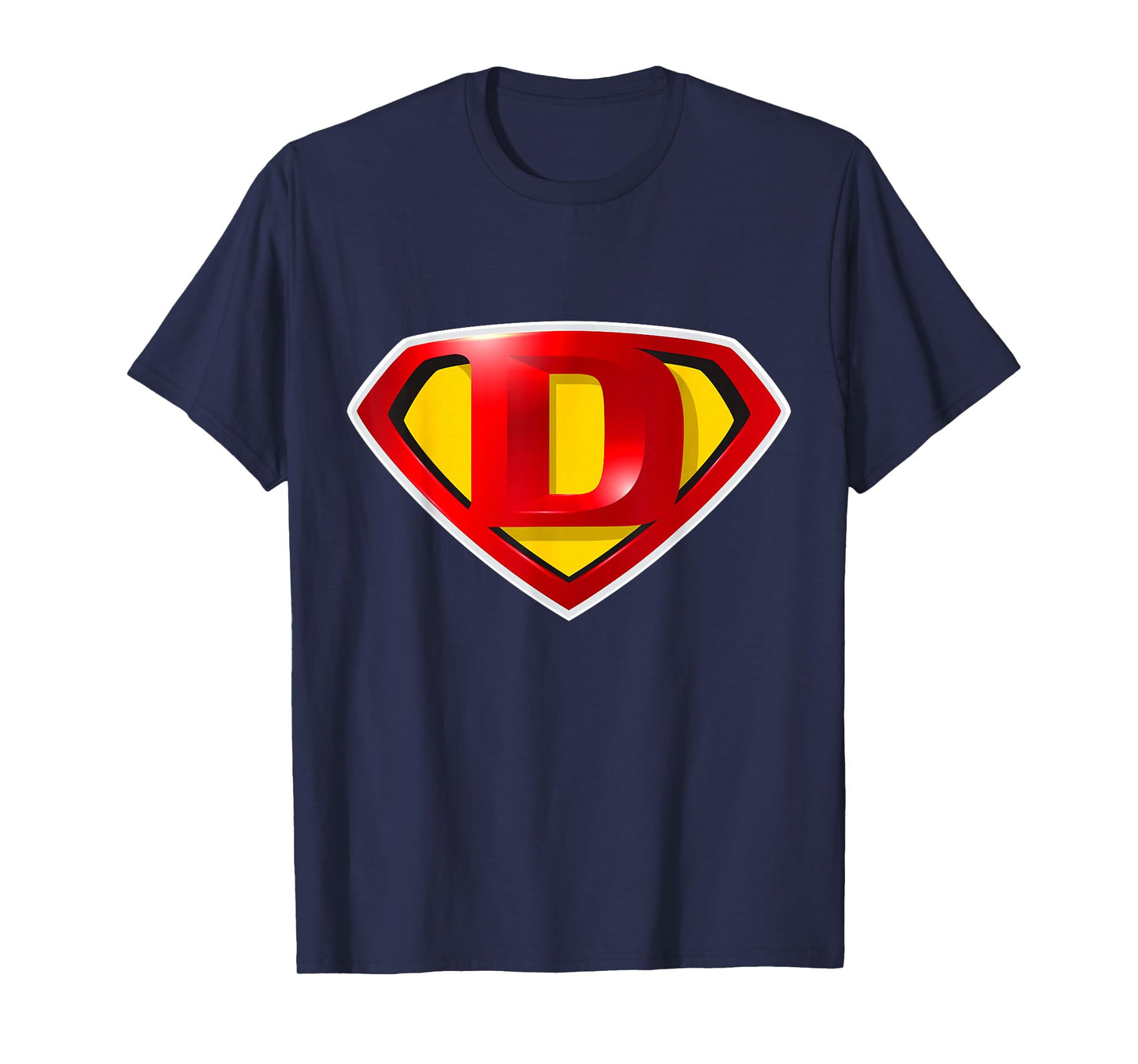 Super D Hero Alphabet Cute Initial Monogram Letter D Logo T-Shirt