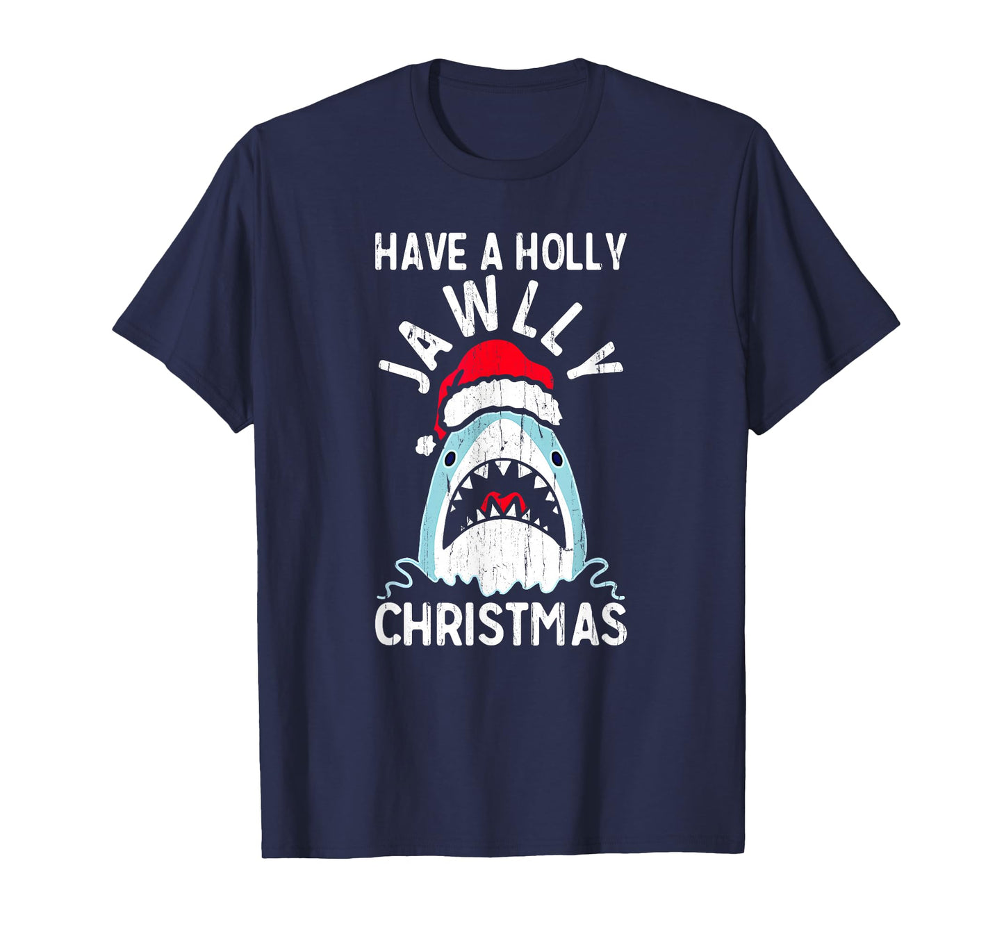 Have A Holly Jawly Christmas, Shark Christmas T-Shirt