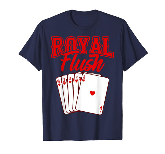 Royal Flush Shirt Playing Card Poker Gift T-Shirt