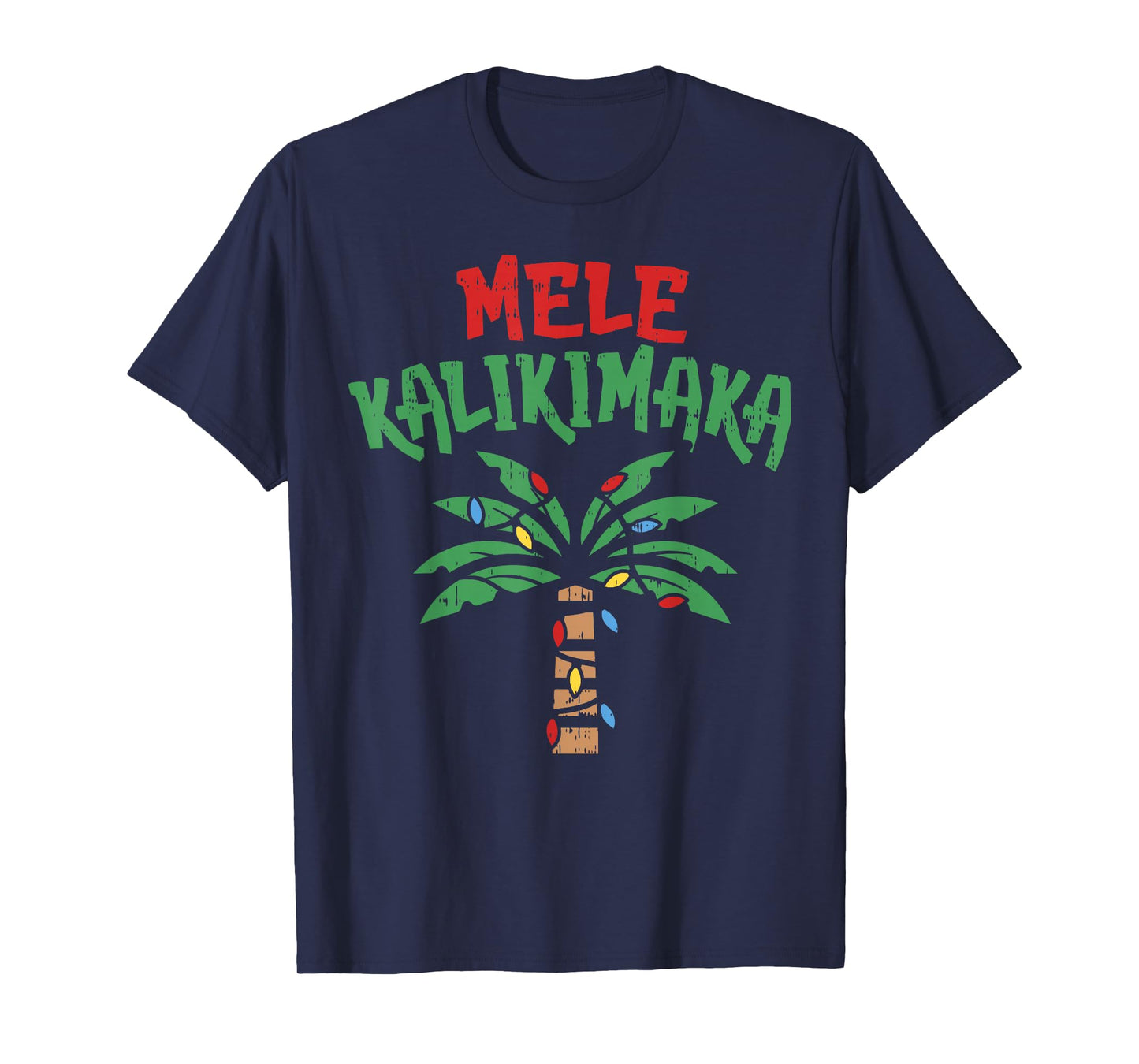 Mele Kalikimaka Palm Tree Shirt Hawaiian Christmas in July T-Shirt