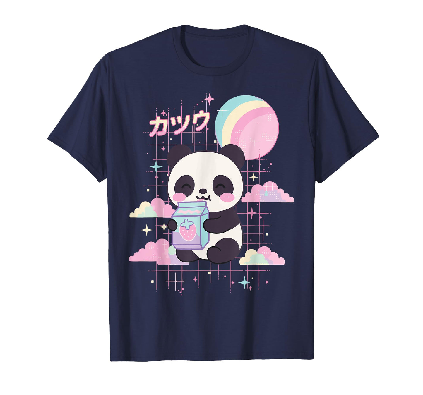 Panda Strawberry Milk Kawaii Japanese T-Shirt