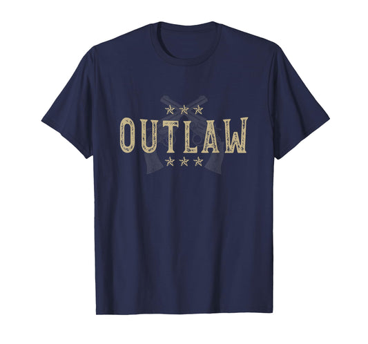 Vintage Outlaw Pistol Western Style T-Shirt T-Shirt