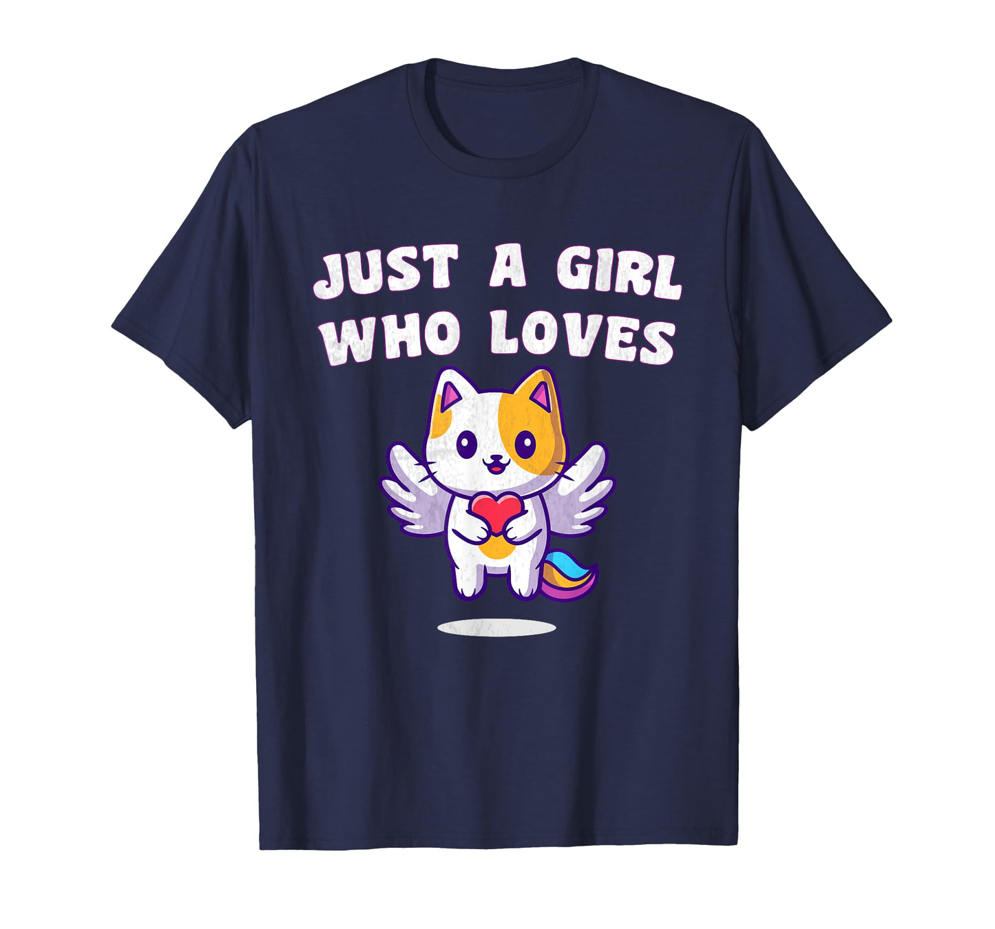 Funny Cute Cat "Just a Girl who Loves Meemeow" Pet DayTee T-Shirt