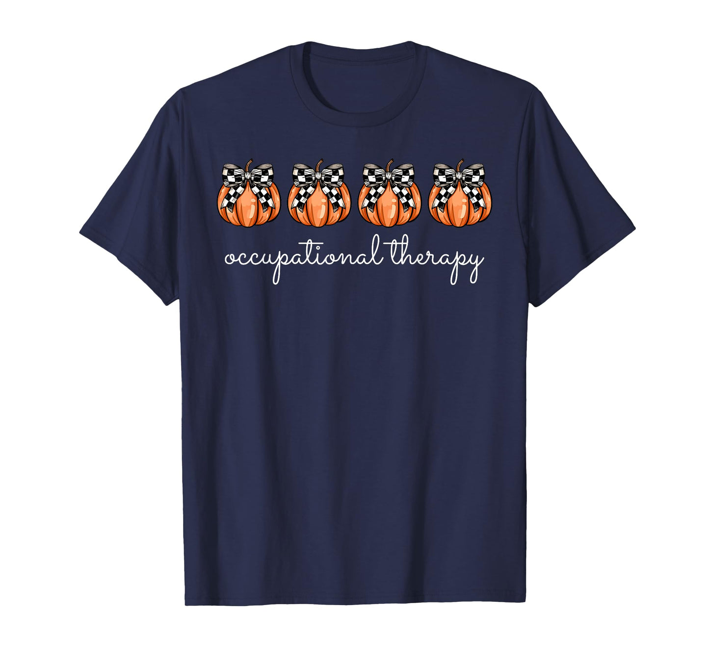 Occupational Therapy OT Pumpkin Coquette Bow Fall Halloween T-Shirt