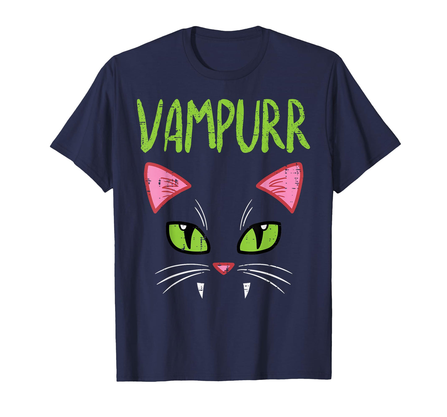 Vampurr Vampire Cat Funny Halloween Costume Women Girls T-Shirt