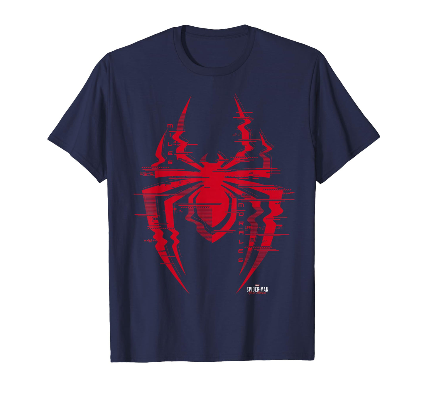 Marvel Spider-Man: Miles Morales Glitch Spider Logo T-Shirt