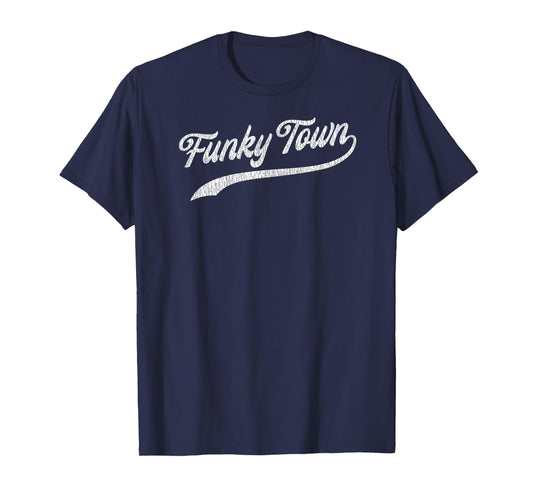 FUNKY TOWN Fort Worth TX Baseball Style Design With Details T-Shirt