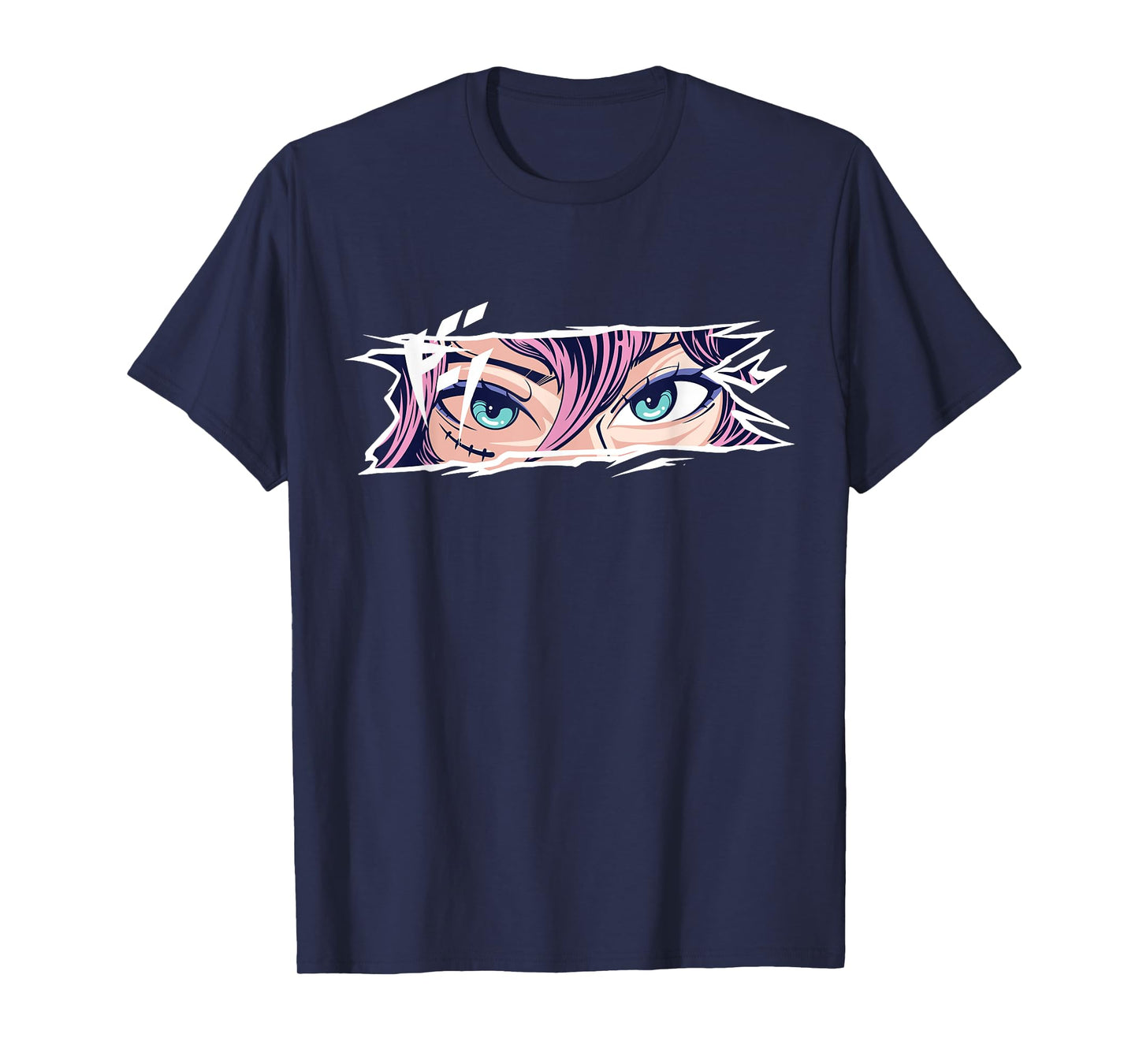 Anime & Japan Culture Apparel Gifts FIDIMA Anime Eyes T-Shirt - Unisex-Adults & Kids - Black - Small - Short Sleeve - Cotton 65%, Polyester 35%