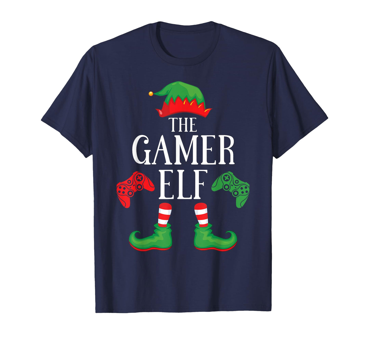 Gamer Elf Matching Group Xmas Gaming Funny Family Christmas T-Shirt