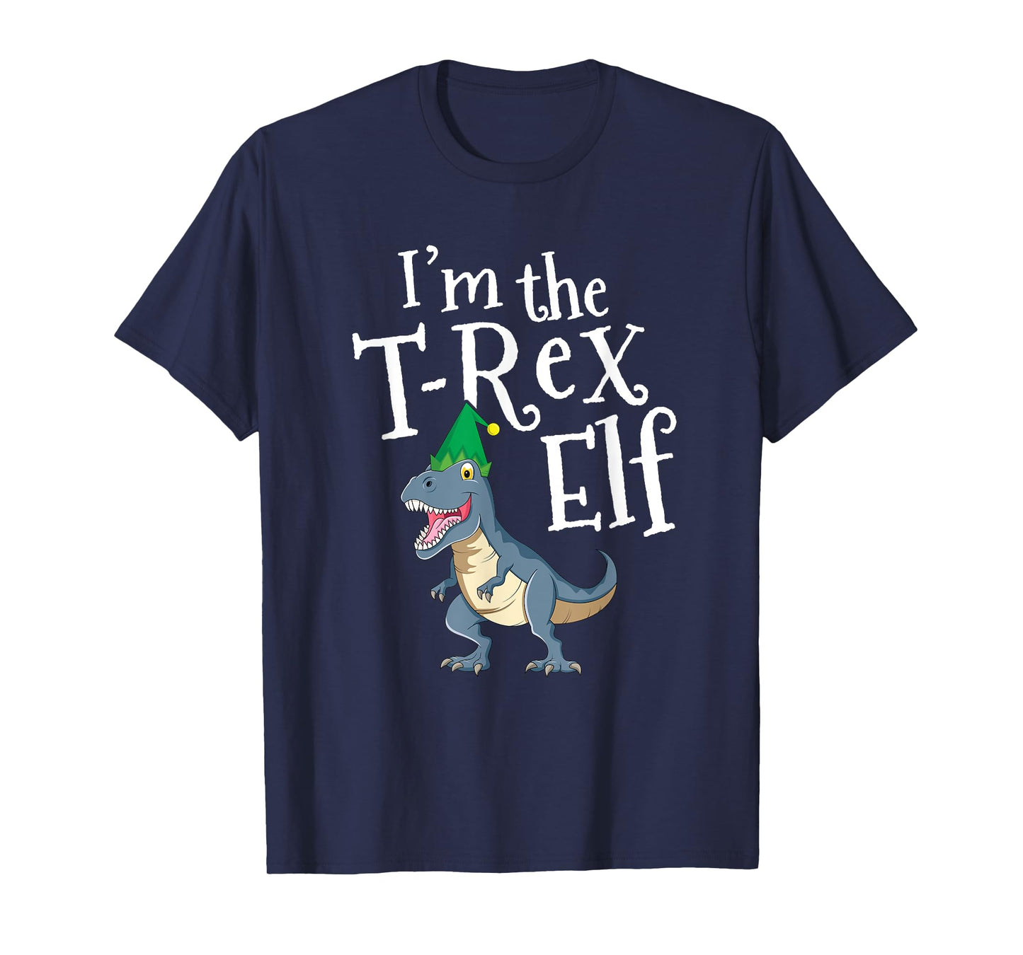 I'm T-Rex Elf TRex Dinosaur Kids Matching Family Christmas T-Shirt