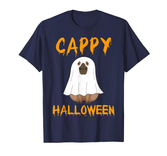 Cappy Halloween Funny Capybara Ghost T-Shirt
