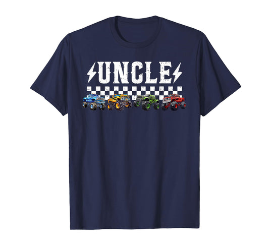 Uncle Retro Monster Truck Family Crew Birthday Matching T-Shirt